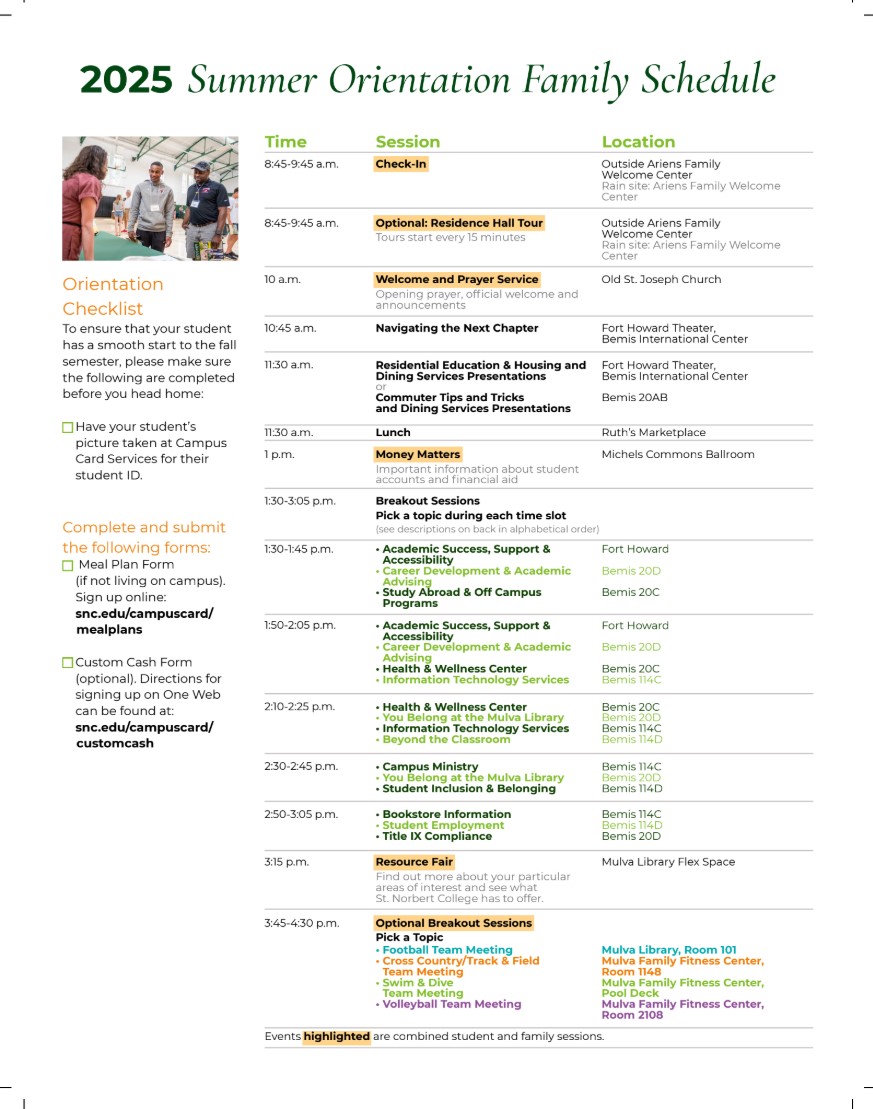 Family Schedule Page 2