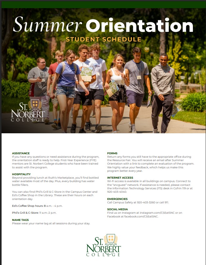 Student Schedule Page 1